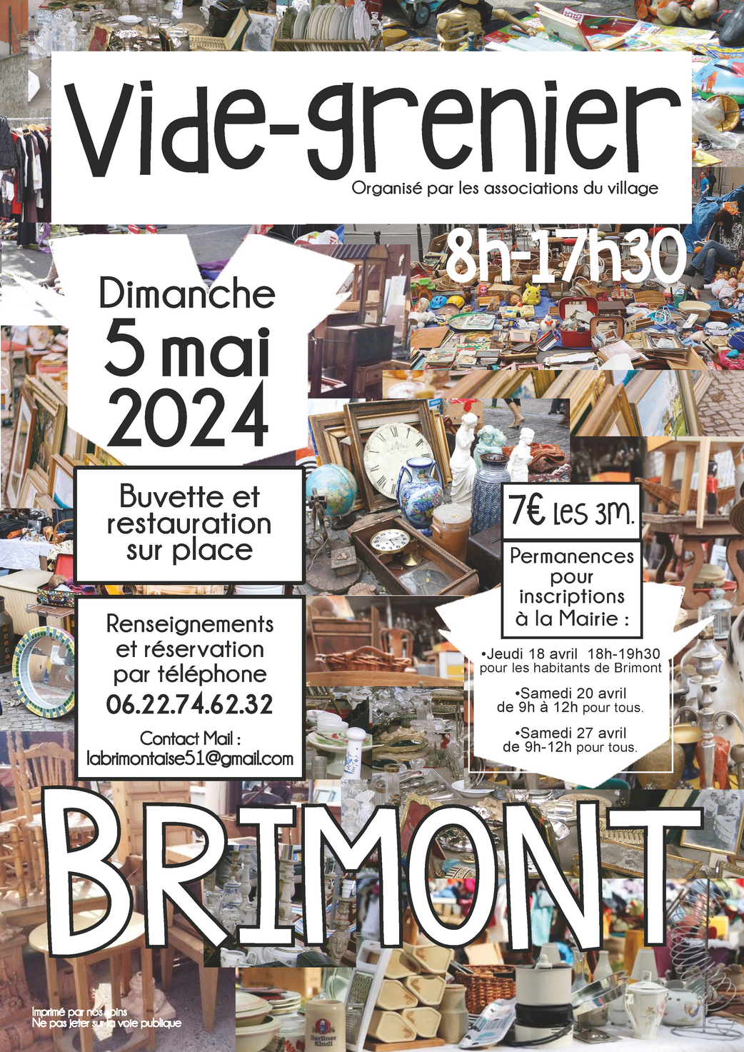 Vide-grenier / Brocante à Brimont le 5 mai 2024